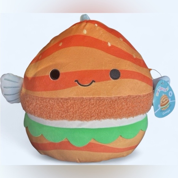 Squishmallows Omega The Fish Burger Plush 🍔 - Picture 2 of 3